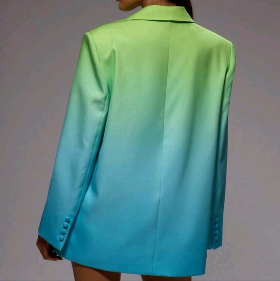 Oversized Floral Print Blazer Dress Spring Summer Vacation Elegant Wedding Guest - Picture 4 of 4